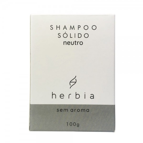 Shampoo Sólido Natural e Vegano Neutro Sem Aroma Herbia 100g