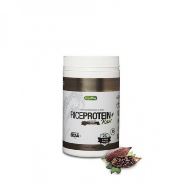 Suplemento Proteico Natural e Vegano VeganWay Rice Protein Chocolate 450g