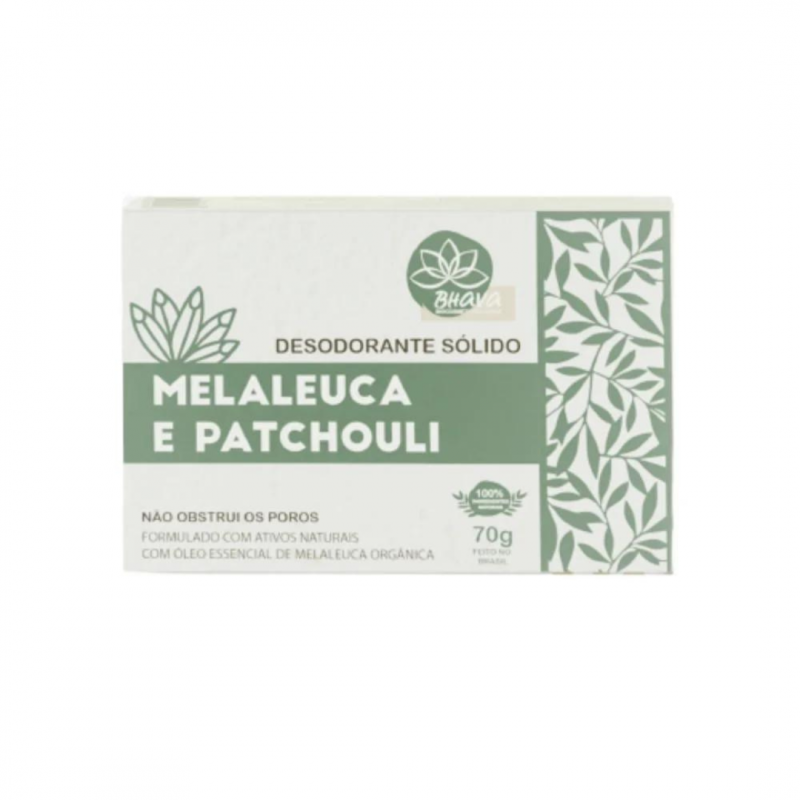 Desodorante sólido Melaleuca & Patchouli 70 g Bhava