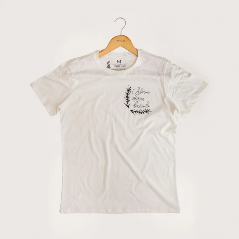 Camiseta Alecrim - 100% Algodão Orgânico Off White Agora Sou Eco