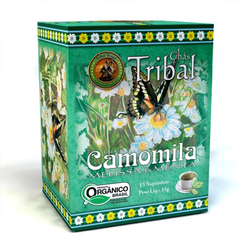 Chá Tribal Brasil - Camomila, Melissa e Menta - Sachê (15 sachês)