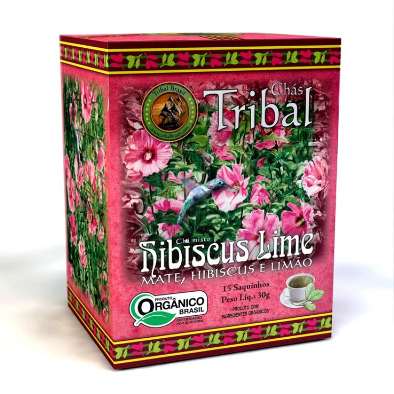 Chá Tribal Brasil - Hibiscus Lime - Sachê (15 sachês)