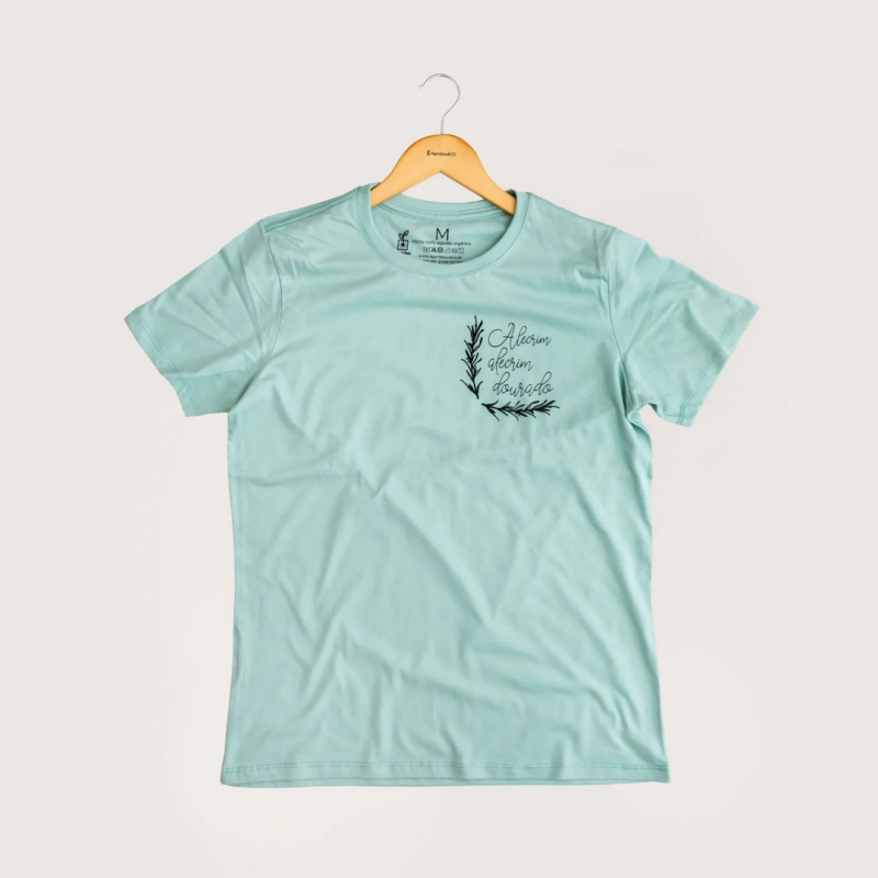 Camiseta Alecrim - 100% Algodão Orgânico Azul Agora Sou Eco