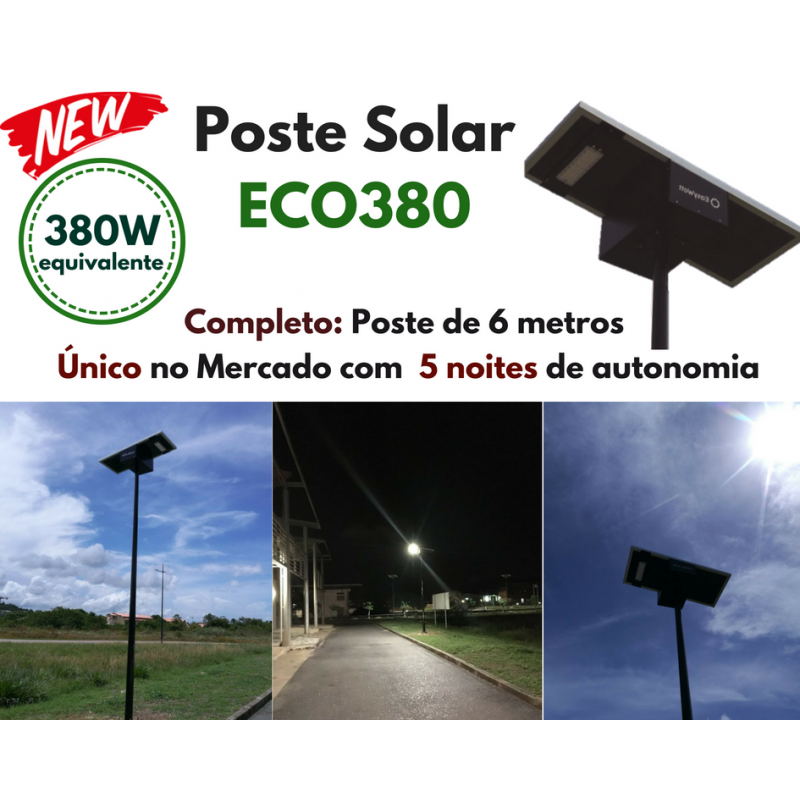 Poste Energia Solar LED ECO-380