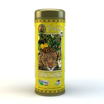 Chá Tribal Brasil - Lemon Ginger - Sachê Redondo (30 sachês)